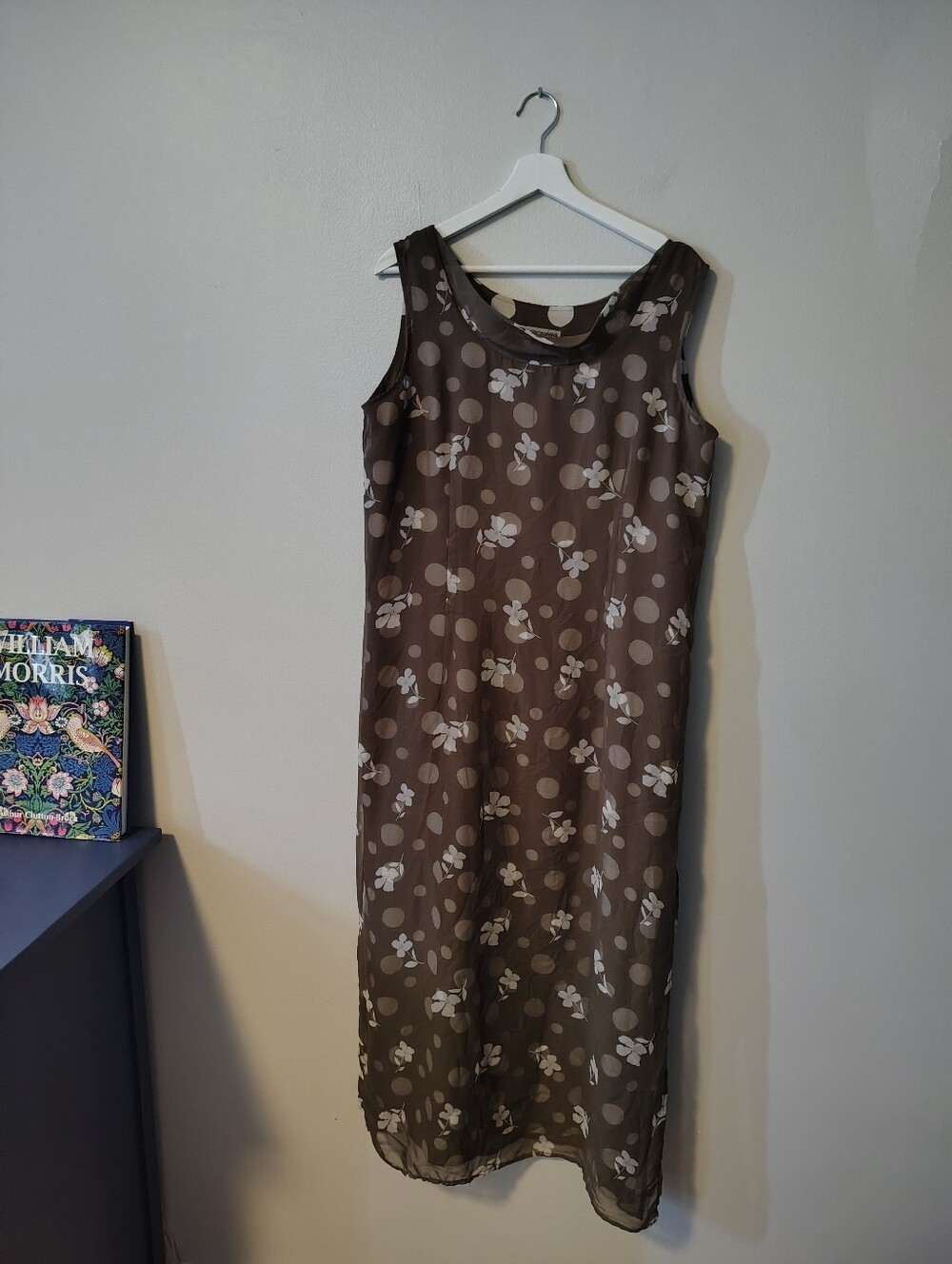 Vintage Optionelle Maxi Floral and Polka Dot Dress